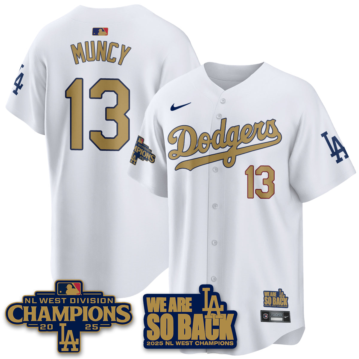 LAD 2025 NL West Division Champions Jersey - Stitched