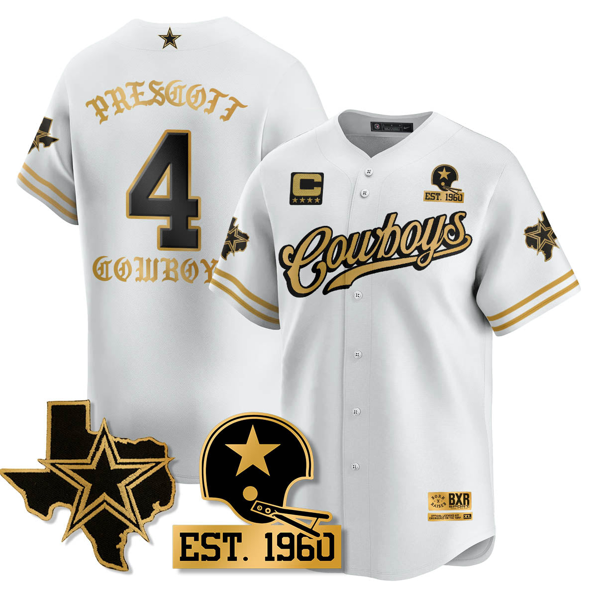 DAL Born x Raised Baseball Jersey - Stitched