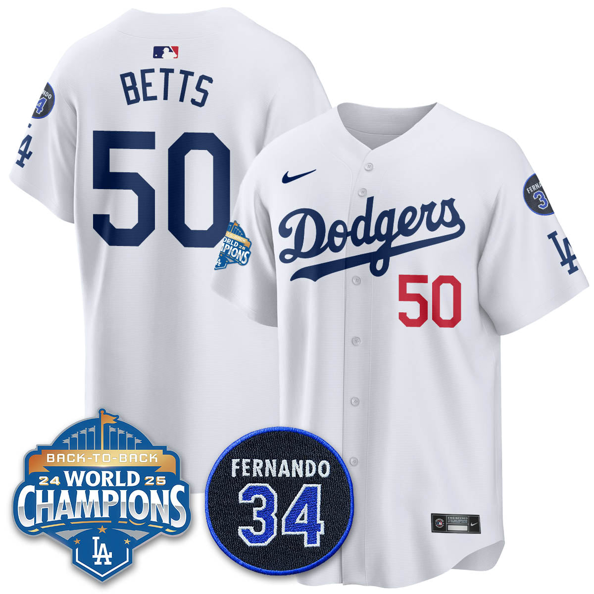 LAD 2025 Back To Back Champions Jersey - Stitched