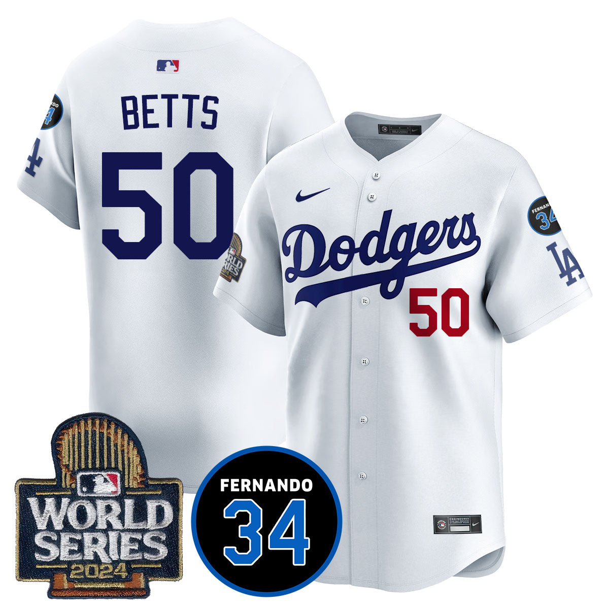 Dodgers Fernando Valenzuela Memorial Jersey - Stitched