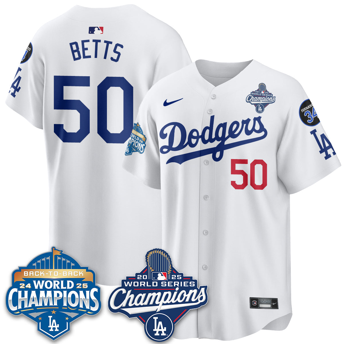 LAD 2025 World Series Champions Jersey - Stitched N2