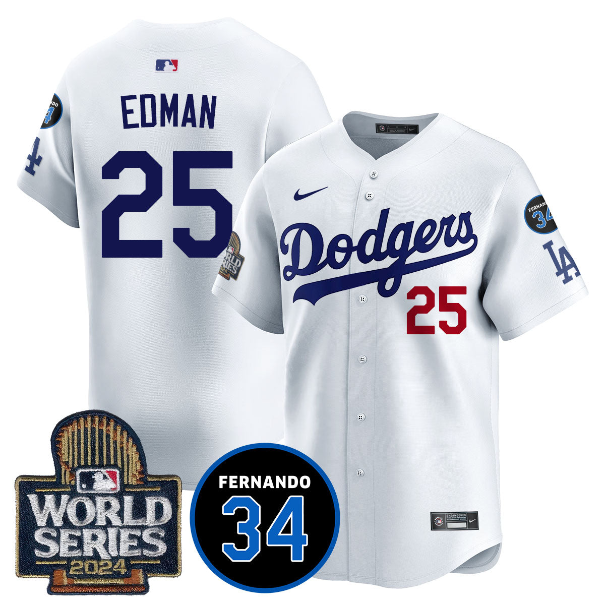 Dodgers Fernando Valenzuela Memorial Jersey - Stitched
