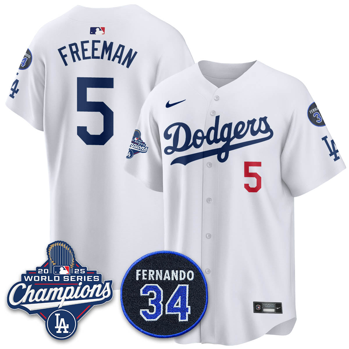 LAD 2025 World Series Champions Jersey - Stitched