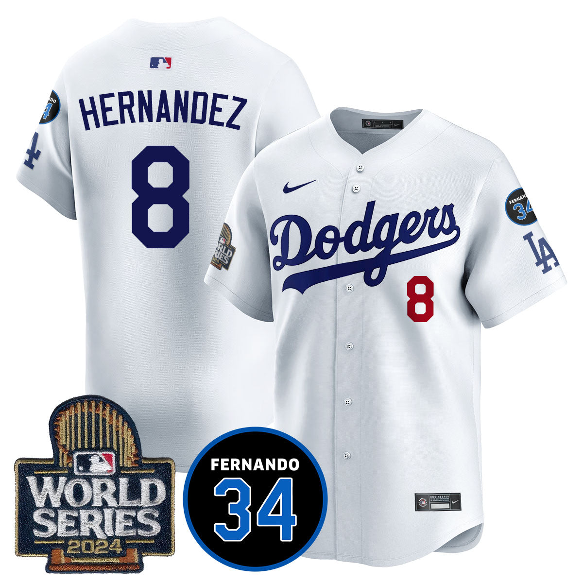 Dodgers Fernando Valenzuela Memorial Jersey - Stitched