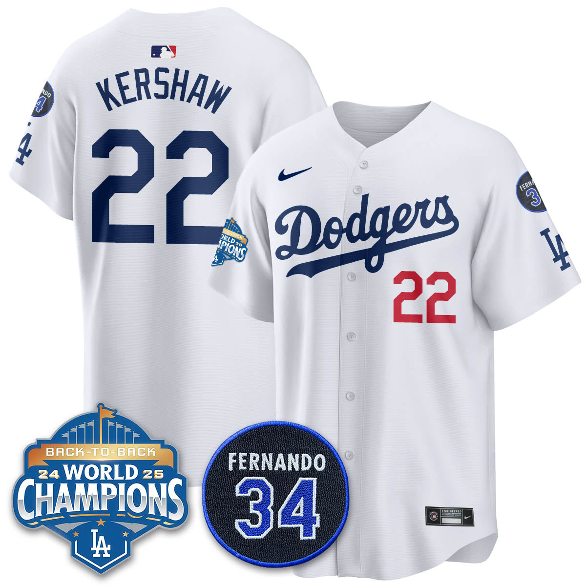 LAD 2025 Back To Back Champions Jersey - Stitched