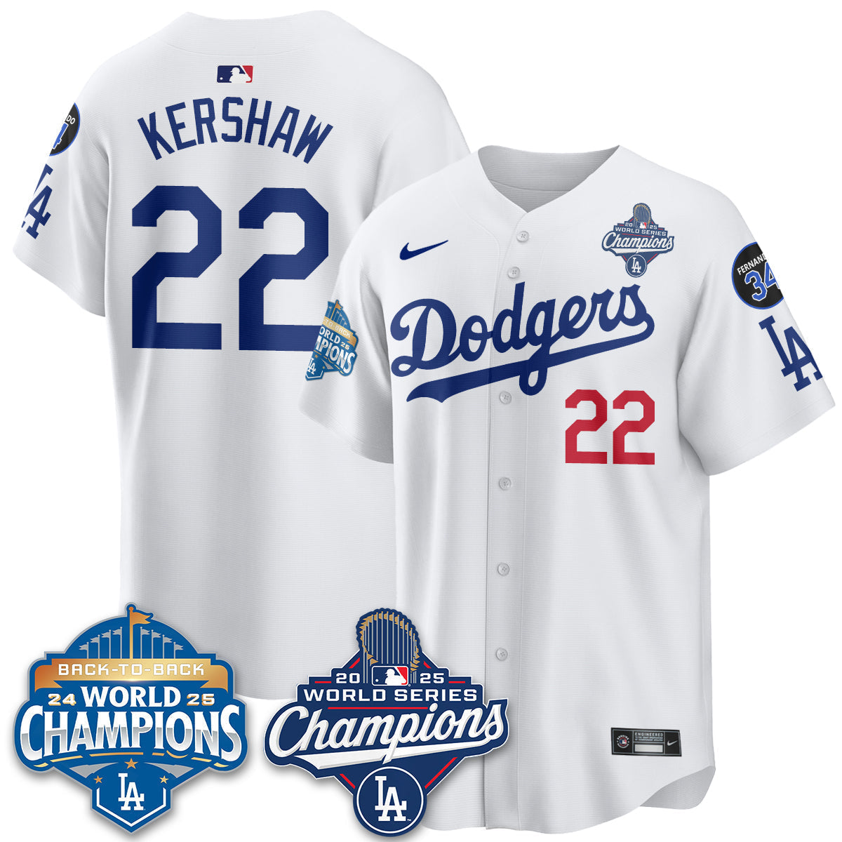 LAD 2025 World Series Champions Jersey - Stitched N2