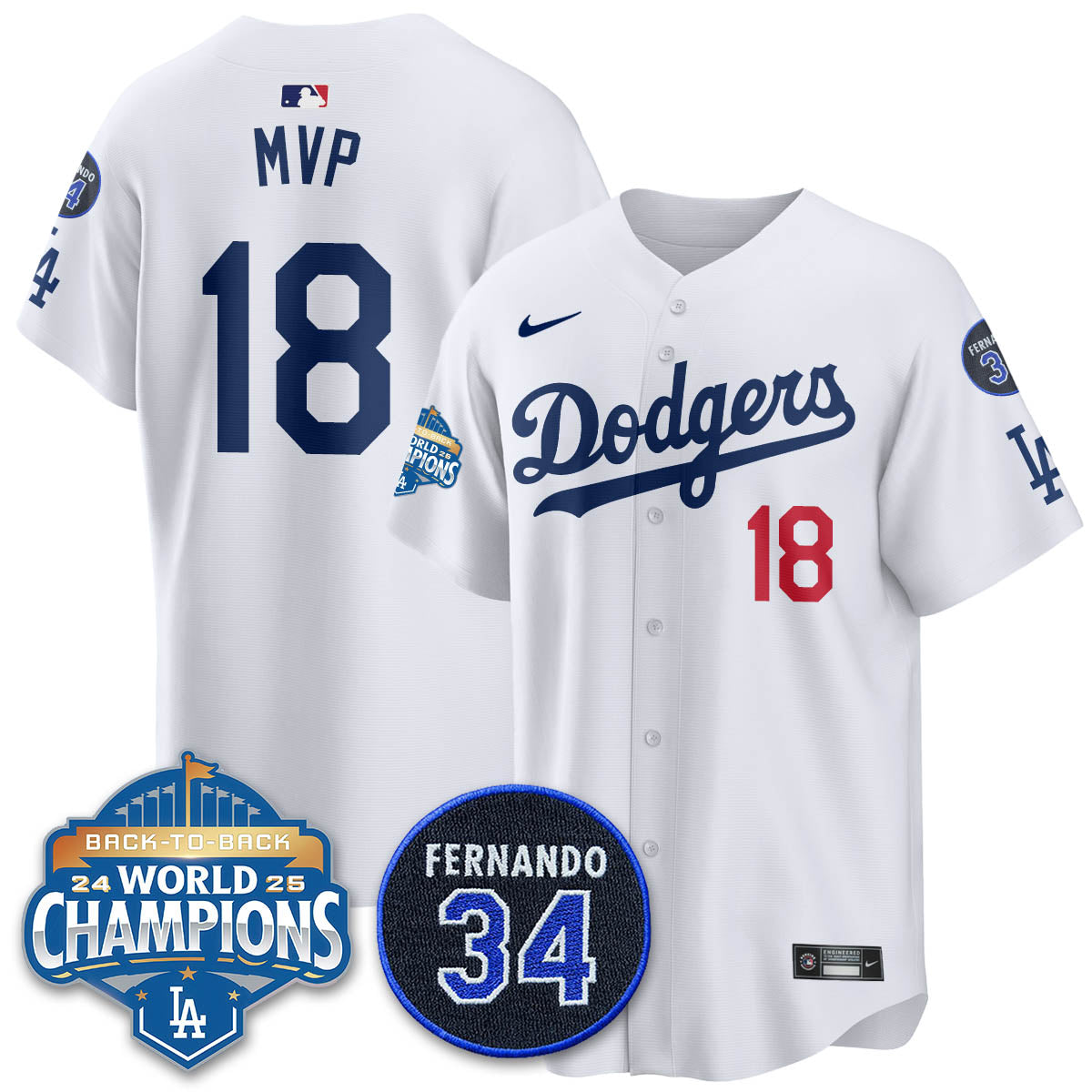 LAD 2025 Back To Back Champions Jersey - Stitched
