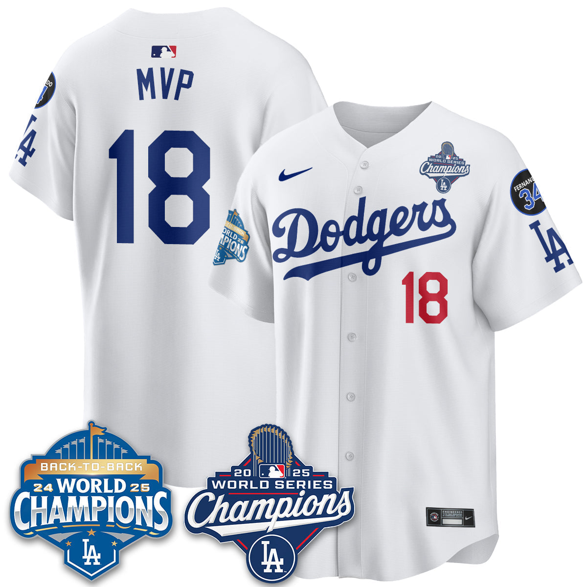 LAD 2025 World Series Champions Jersey - Stitched N2