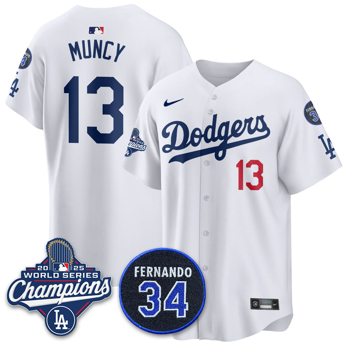LAD 2025 World Series Champions Jersey - Stitched