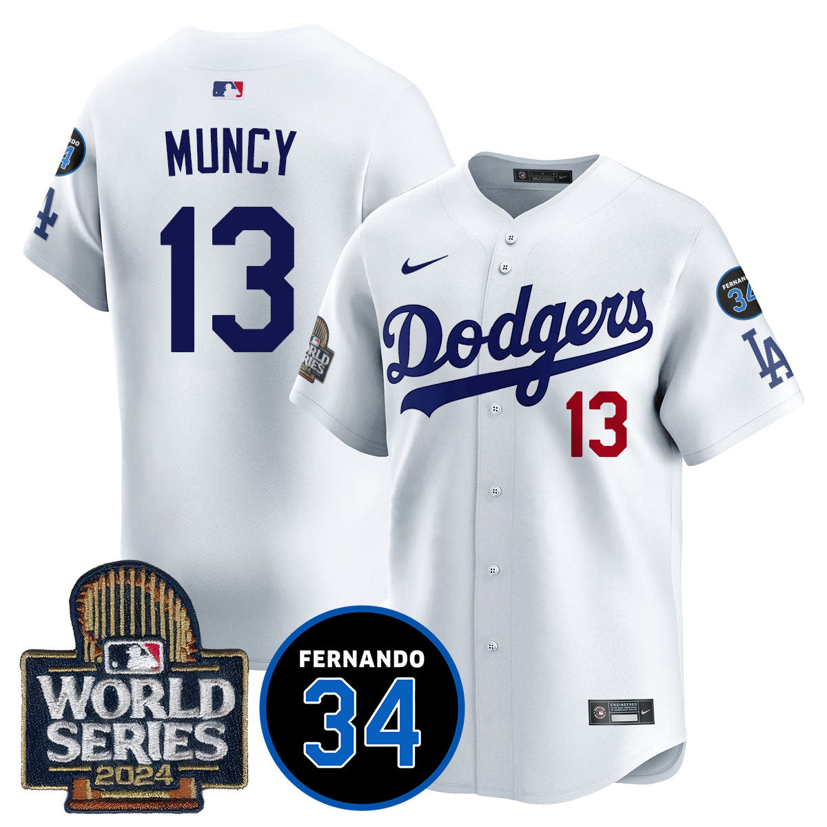 Dodgers Fernando Valenzuela Memorial Jersey - Stitched