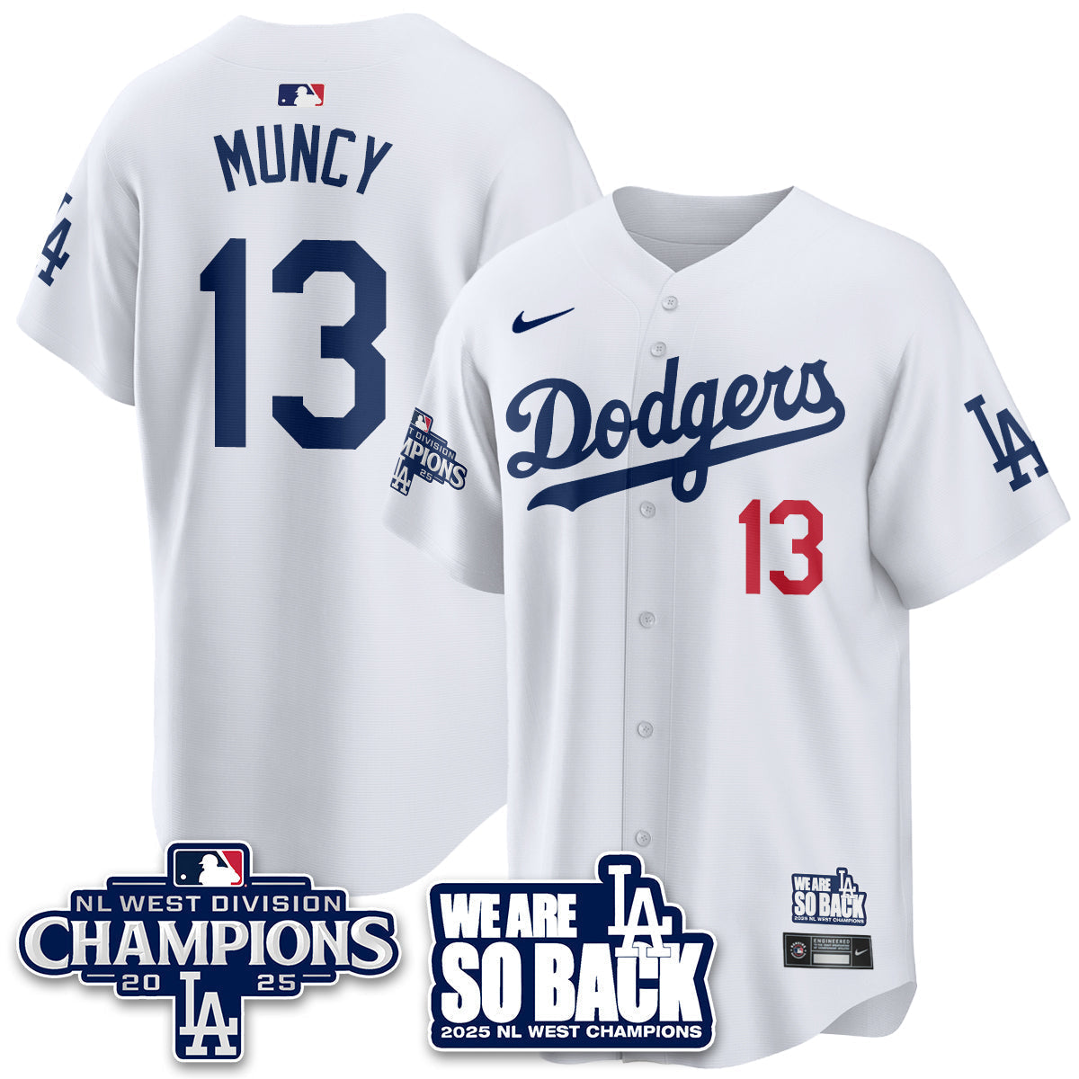 LAD 2025 NL West Division Champions Jersey - Stitched
