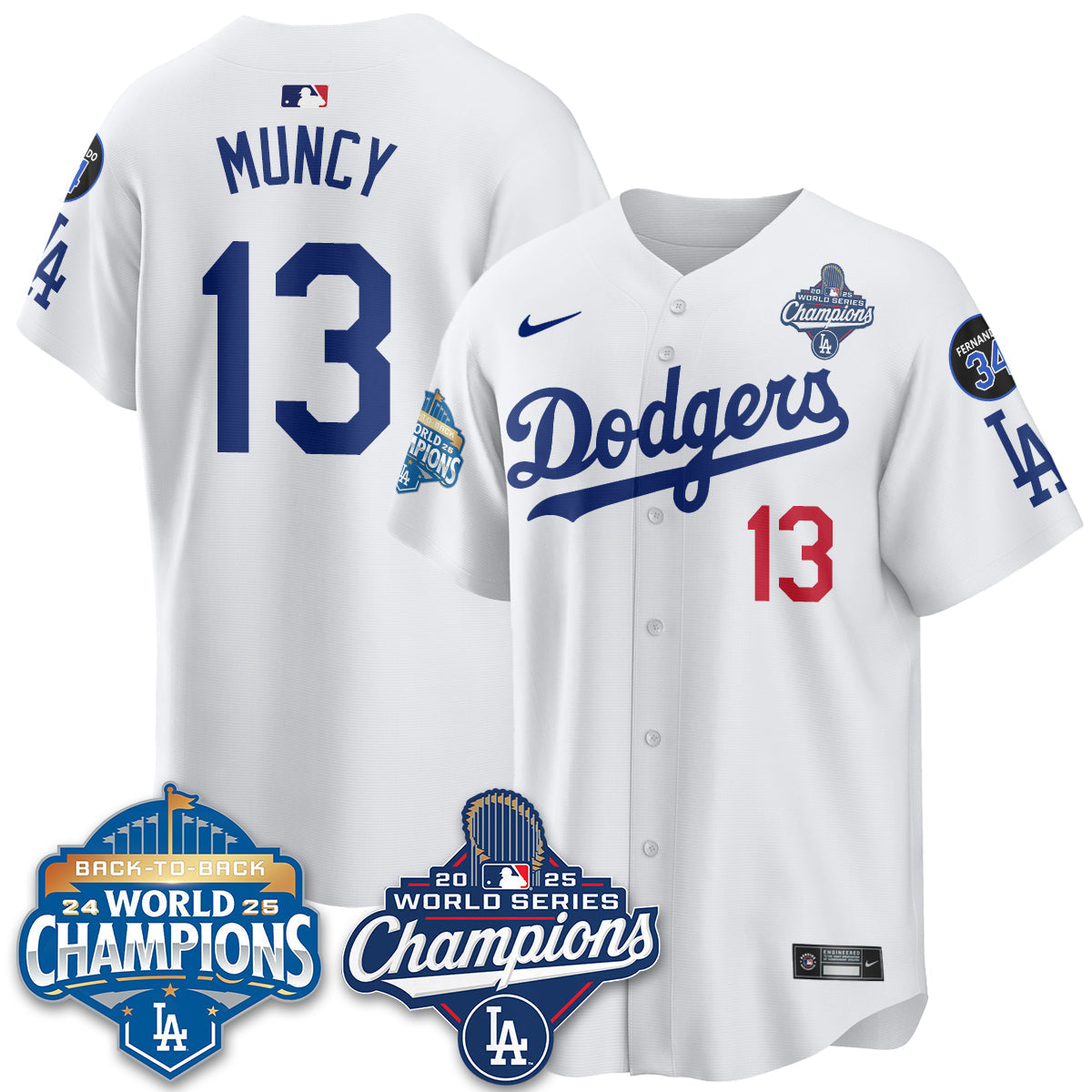 LAD 2025 World Series Champions Jersey - Stitched N2