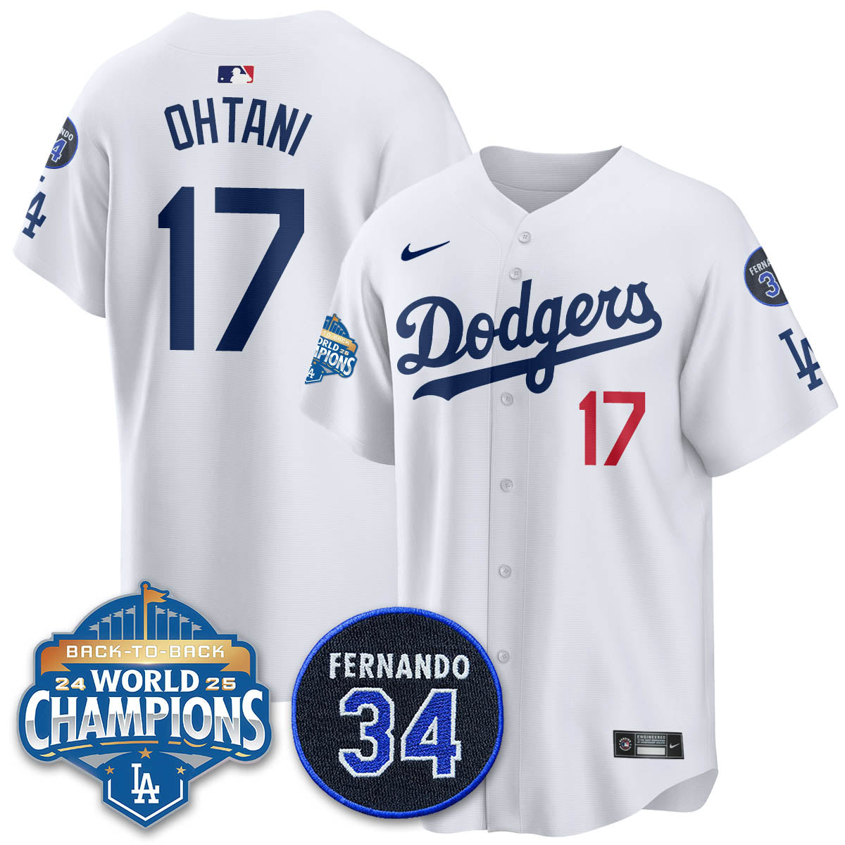 LAD 2025 Back To Back Champions Jersey - Stitched