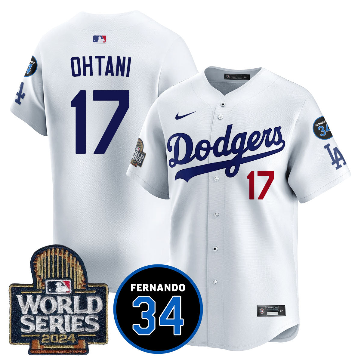 Dodgers Fernando Valenzuela Memorial Jersey - Stitched