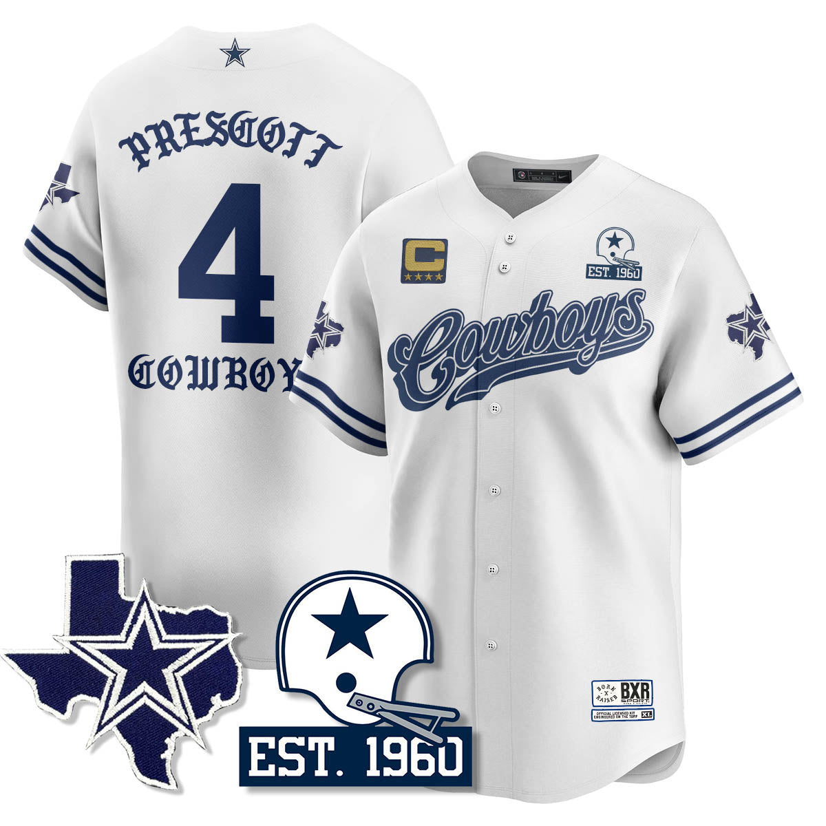 DAL Born x Raised Baseball Jersey - Stitched
