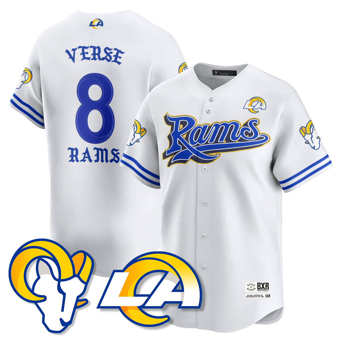 LAR Born x Raised Baseball Jersey - Stitched
