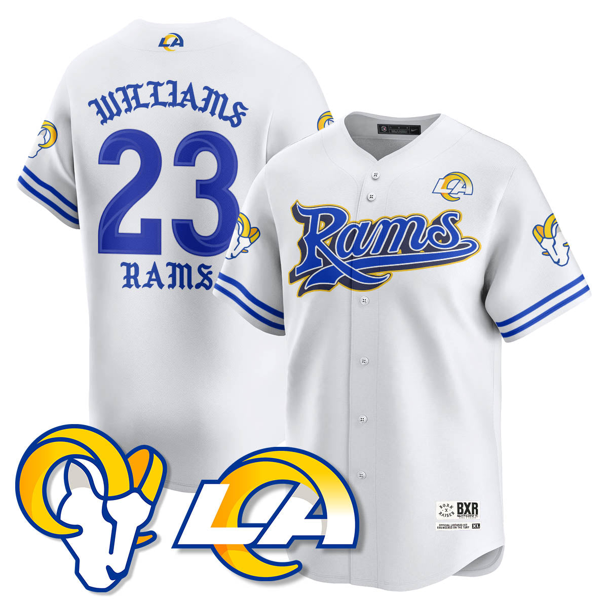 LAR Born x Raised Baseball Jersey - Stitched