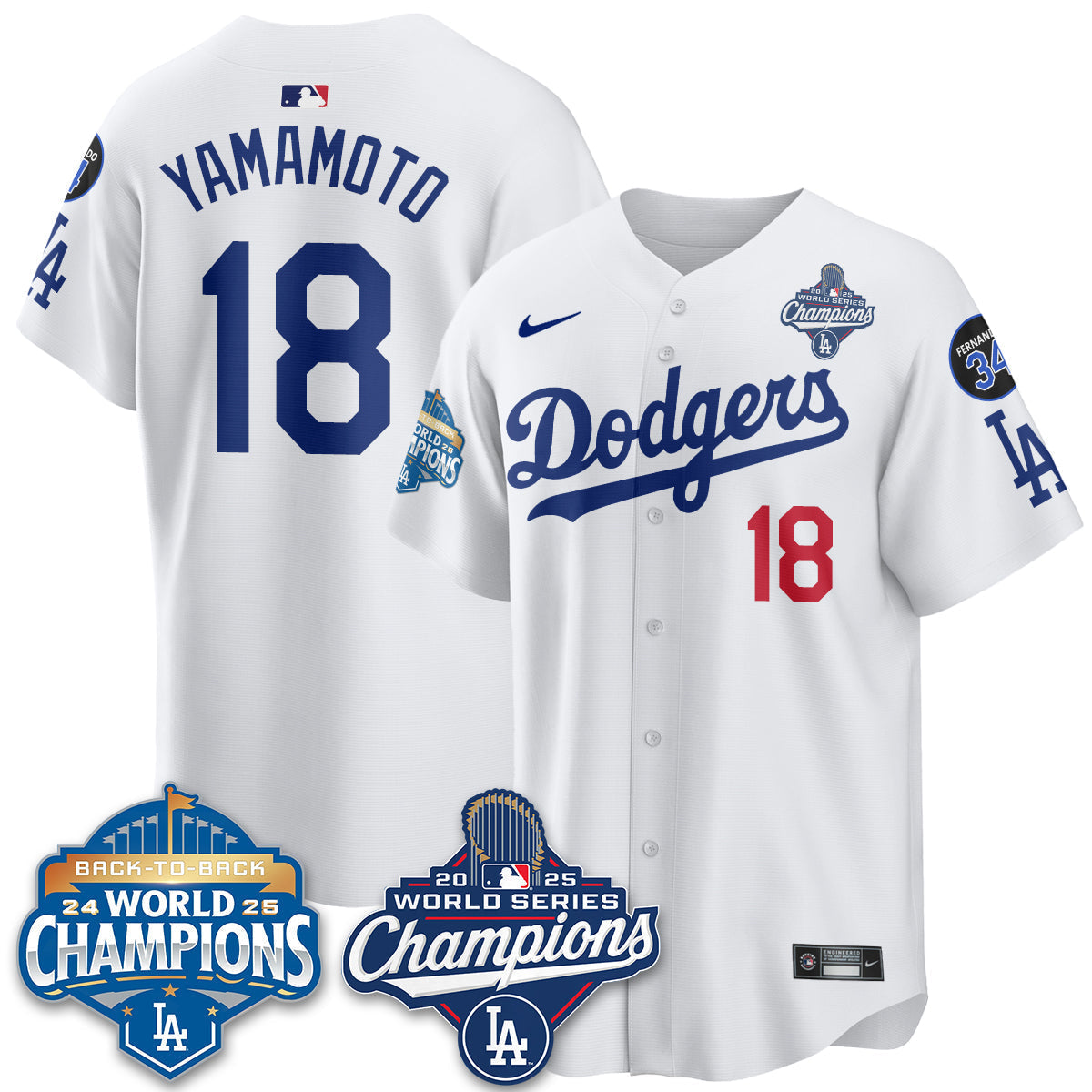 LAD 2025 World Series Champions Jersey - Stitched N2