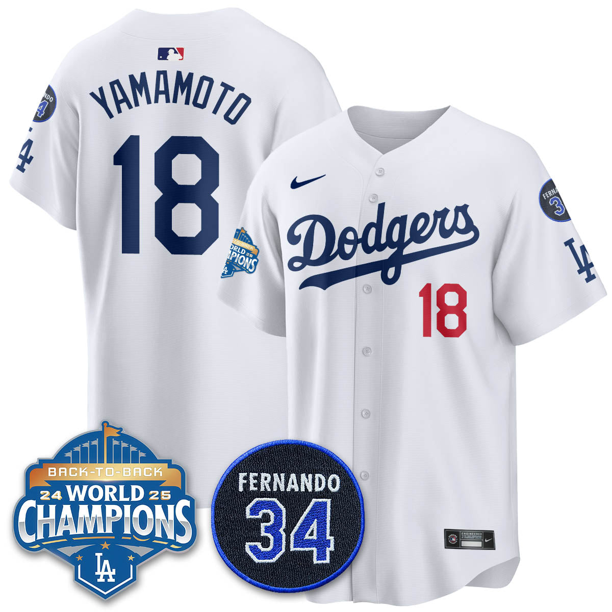 LAD 2025 Back To Back Champions Jersey - Stitched