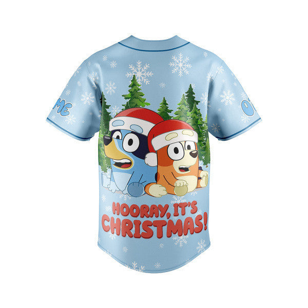 Festive Bluey Christmas Baseball Jersey - Holiday Fun For Kids &amp; Fans!