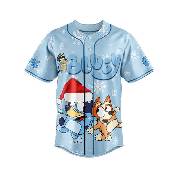 Festive Bluey Christmas Baseball Jersey - Holiday Fun For Kids &amp; Fans!