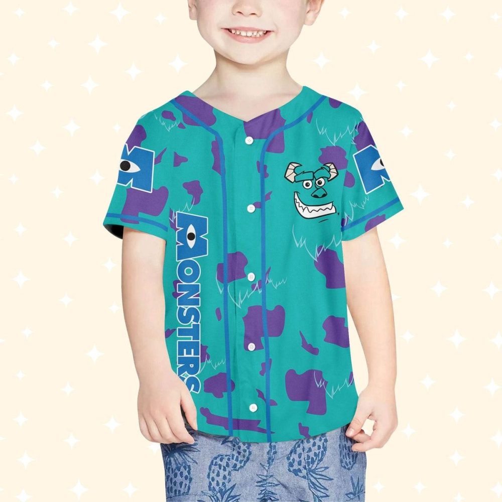 Colorful Monsters Kid'S Baseball Jersey – Fun, Durable Youth Sports Shirt
