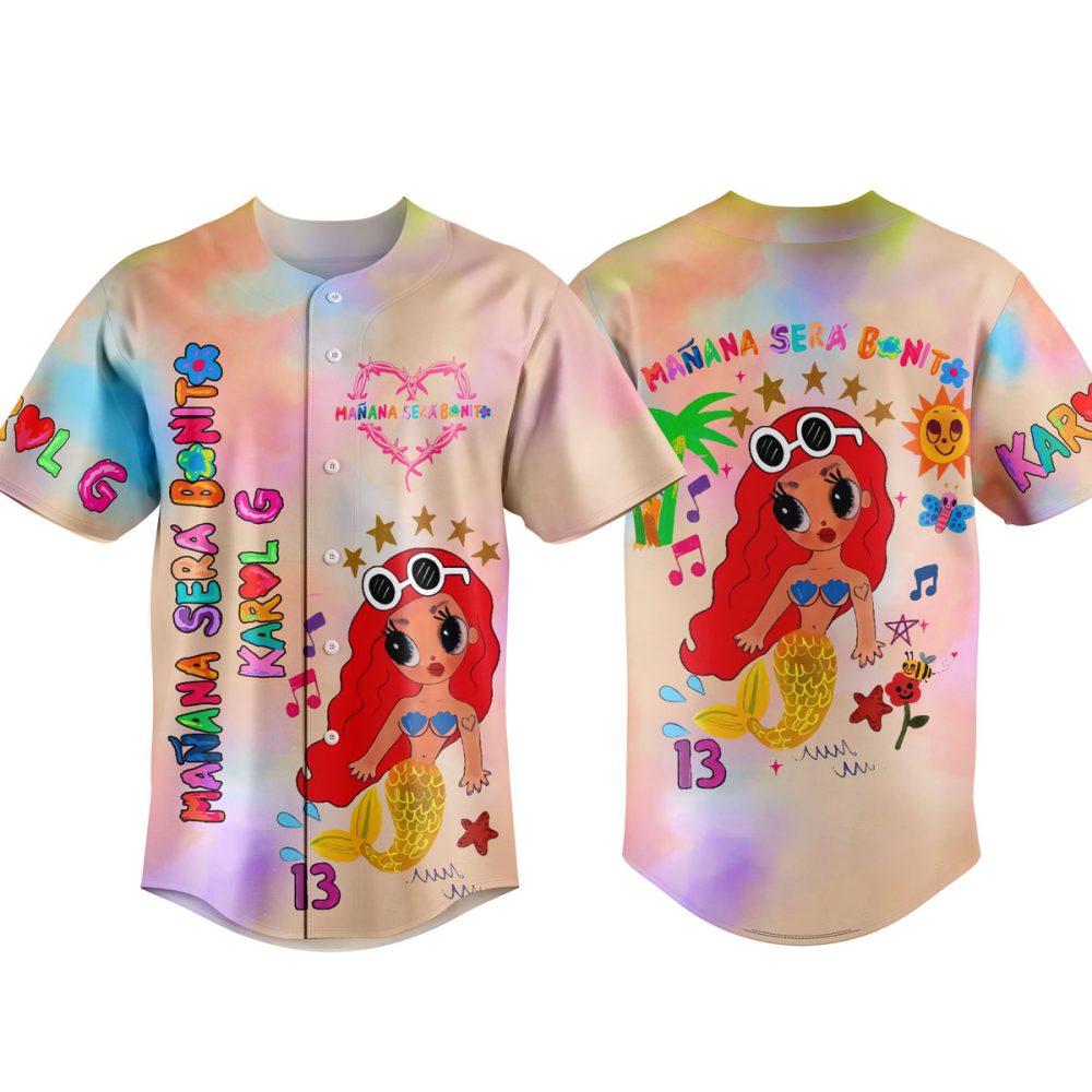 Vibrant Mermaid Baseball Jersey - Fun &amp; Colorful Design For Kids &amp; Teens