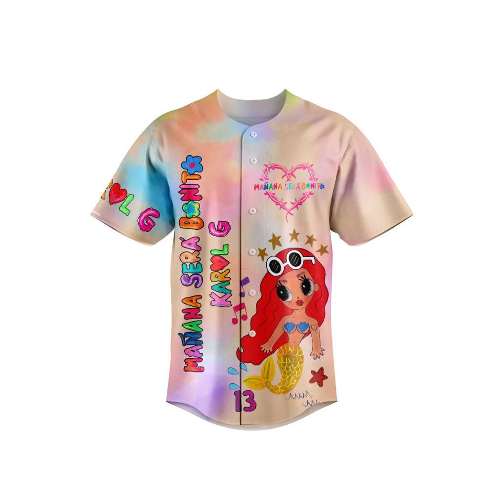 Vibrant Mermaid Baseball Jersey - Fun &amp; Colorful Design For Kids &amp; Teens