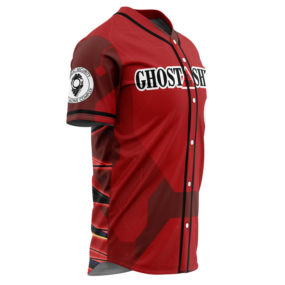 Ghost In The Shell Red Baseball Jersey - Stylish Anime Fan Apparel For Men &amp; Women