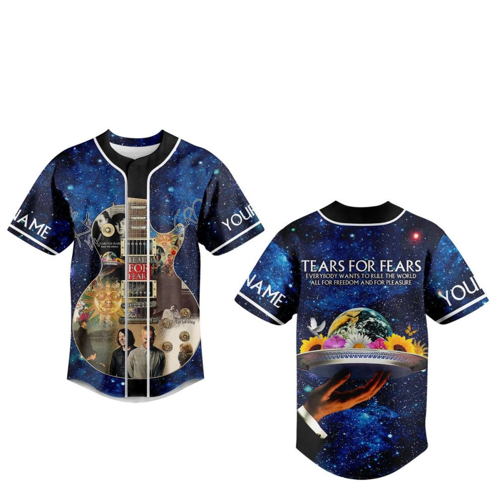 Tears For Fears Cosmic Guitar Jersey - Unique Music Fan Apparel For Men &amp; Women