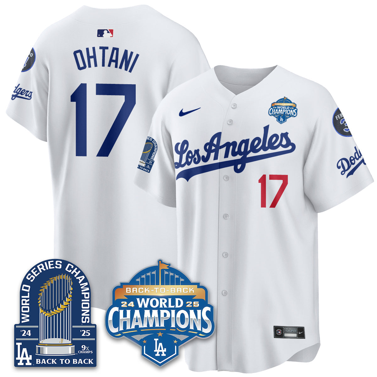 LAD Alternate  Vapor Limited Jersey - 9x Champs - Stitched