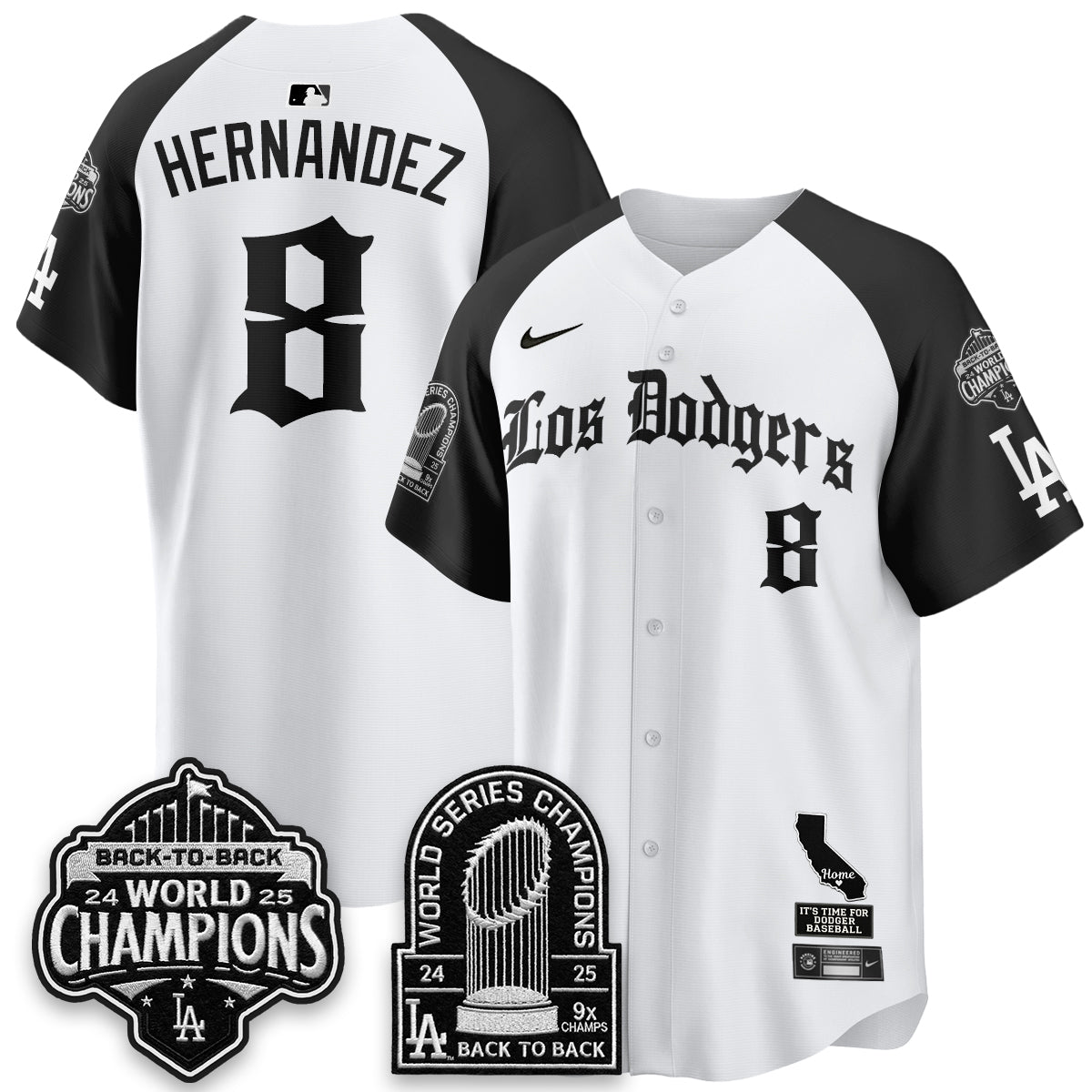 LAD World Series Champions Vapor Premier Limited Gothic Edition Jersey - All Stitched