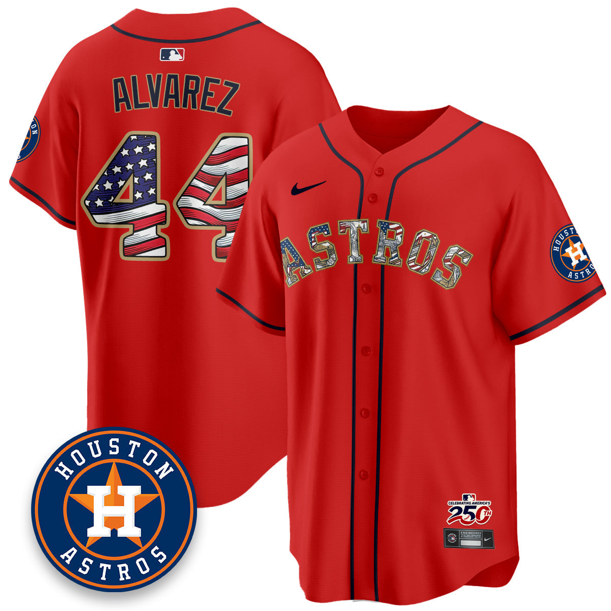 HOU 2026 Independence Day USA Vapor Limited Jersey - Stitched