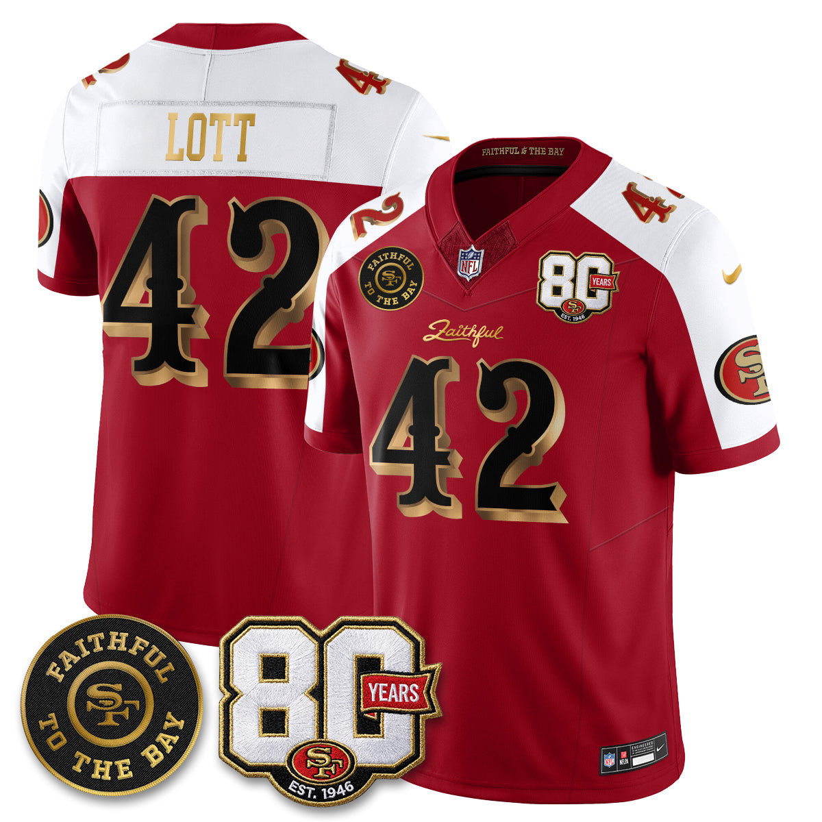 SF “Rivalries” Vapor Limited Jersey - Faithful To The Bay Patch - All Stitched