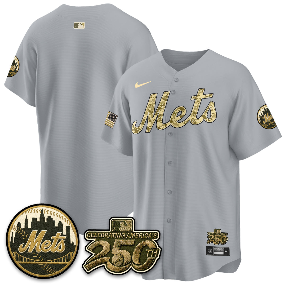 NYM Armed Forces Day Vapor Premier Limited Jersey - All Stitched V2