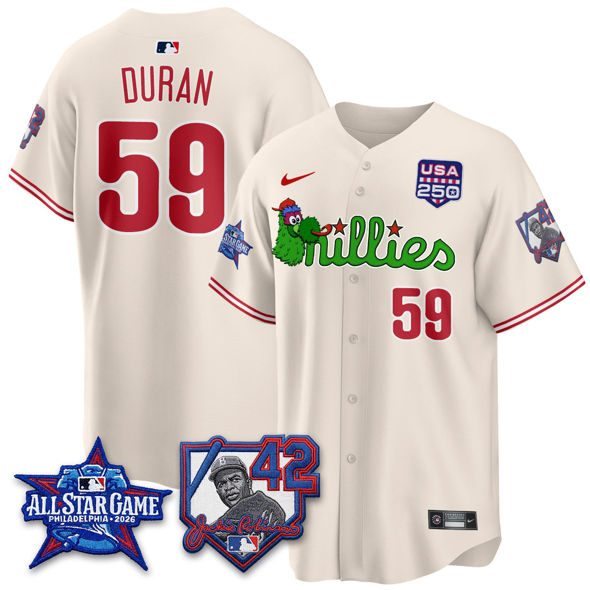 PHI Phanatic 2026 New Era & 250th USA Vapor Limited Jersey - All Star Game - All Stitched