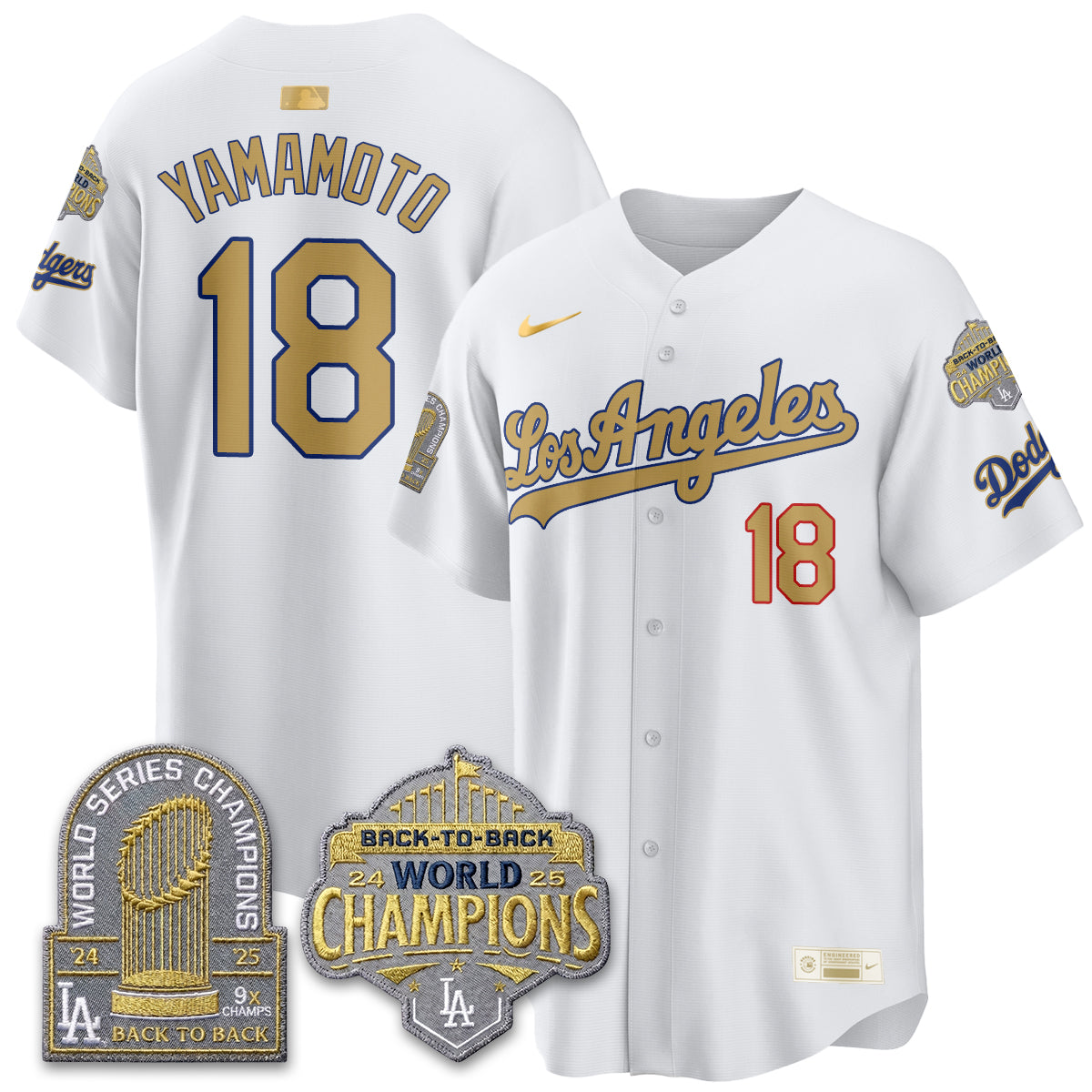LAD Gold Collection Vapor Limited Jersey - 9x & B2B Champs - All Stitched