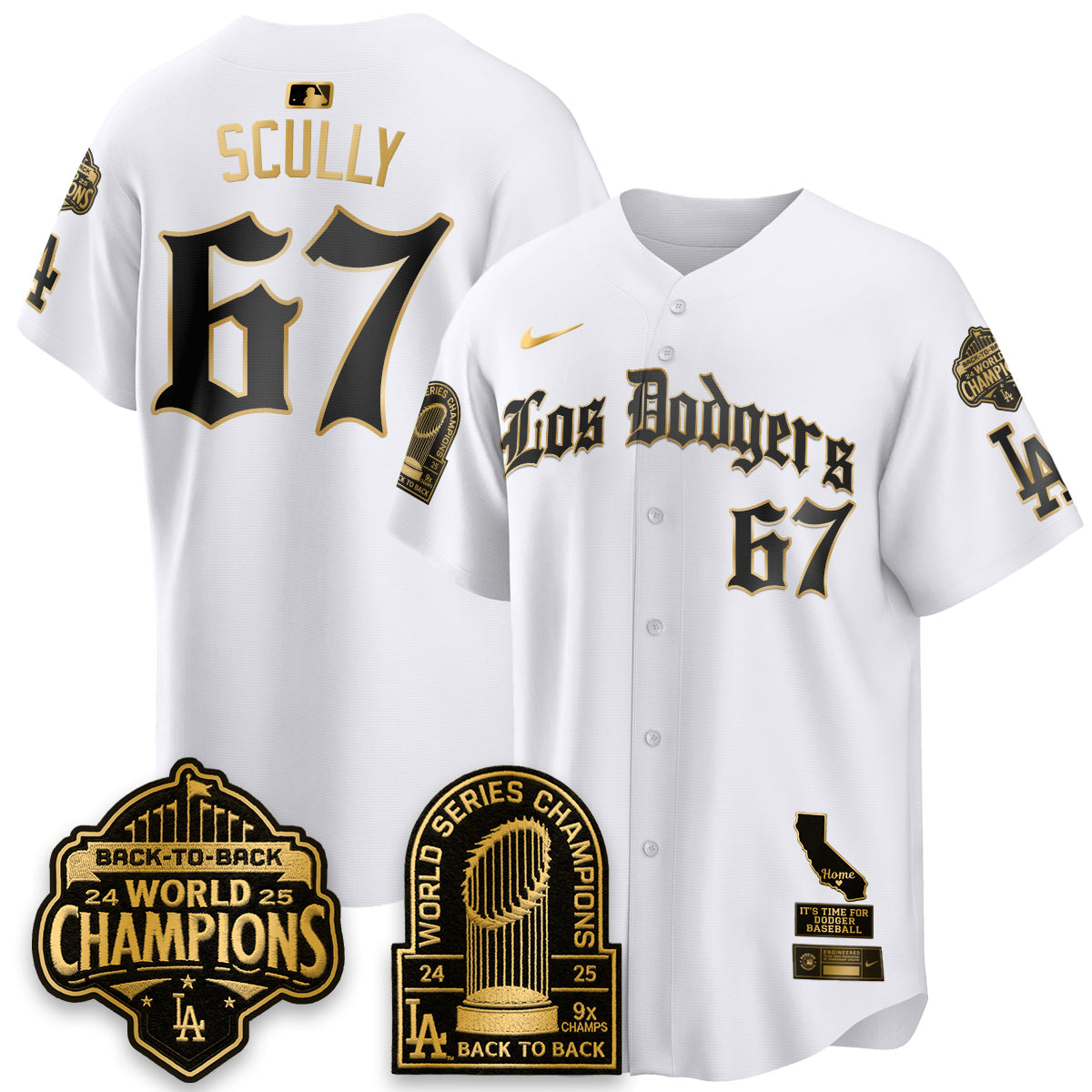 LAD World Series Champions Vapor Premier Limited Gothic Edition Jersey - All Stitched