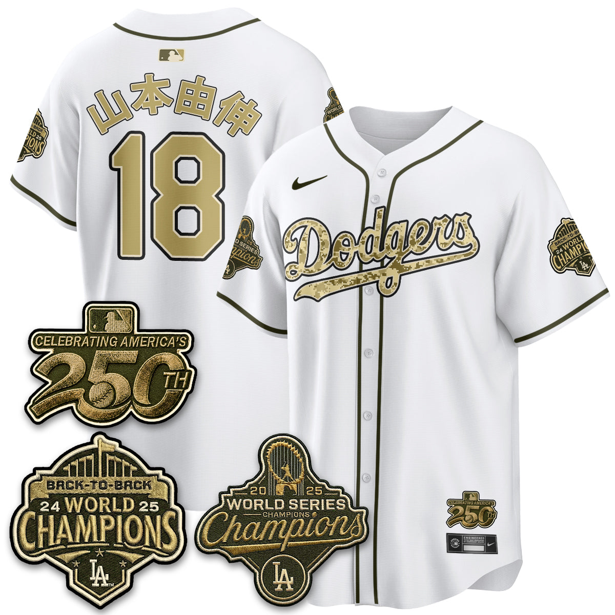LAD Military Appreciation Game Day Jersey -Stitched