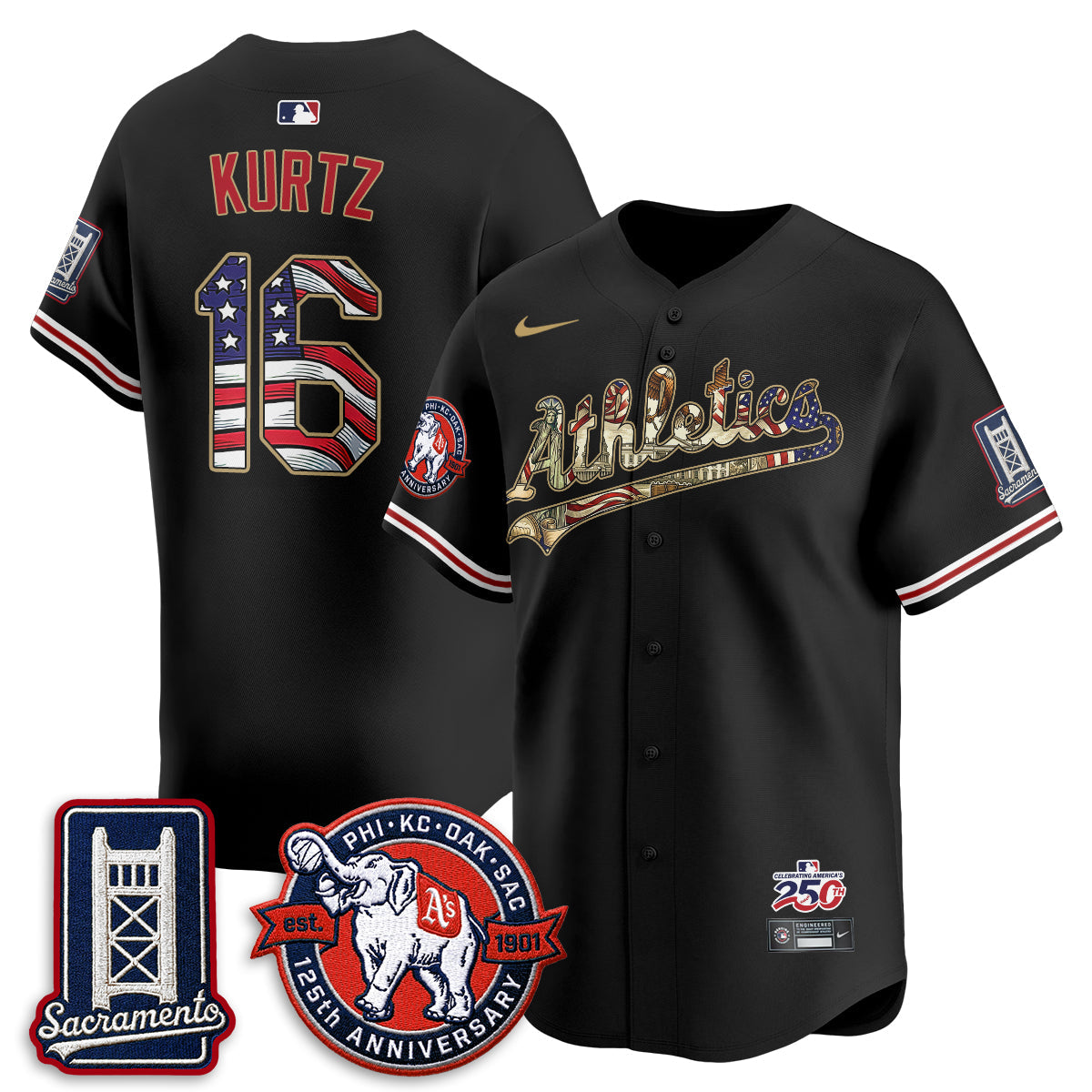 OAK  2026 Independence Day USA Vapor Jersey - Stitched
