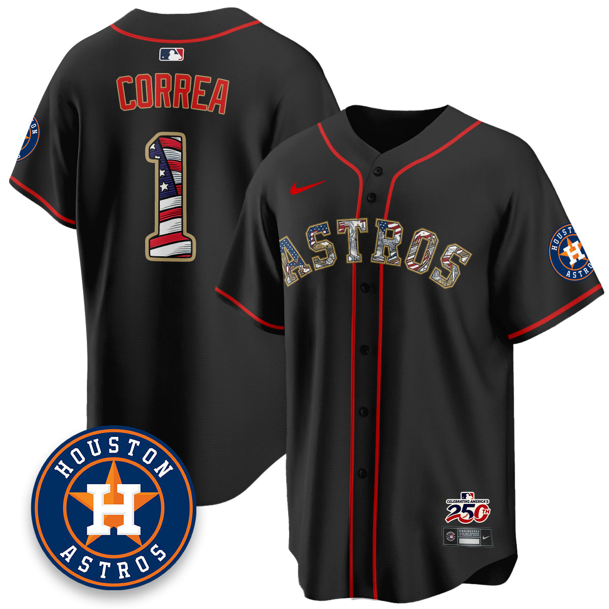 HOU 2026 Independence Day USA Vapor Limited Jersey - Stitched