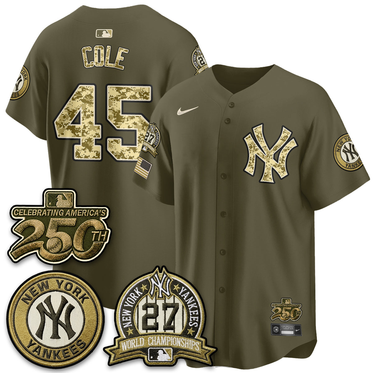 NYY Salute to Service 2026 Vapor Limited Jersey - Stitched