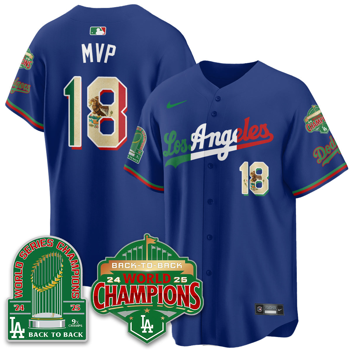 LAD Mexico Vapor Limited Jersey - 9x & B2B Champs - Stitched
