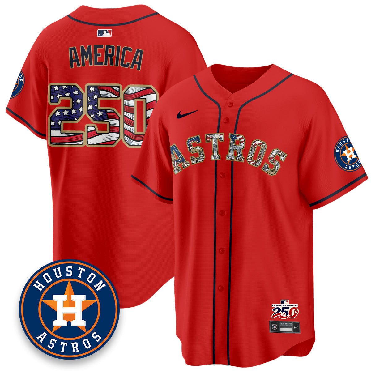 HOU 2026 Independence Day USA Vapor Limited Jersey - Stitched