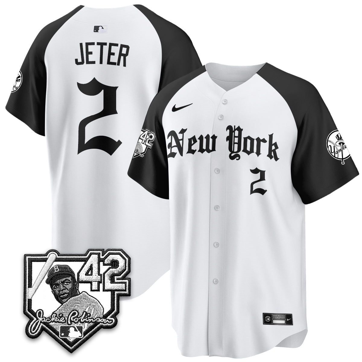 NYY 2026 Jackie Robinson Day Gothic Vapor Limited Jersey - All Stitched