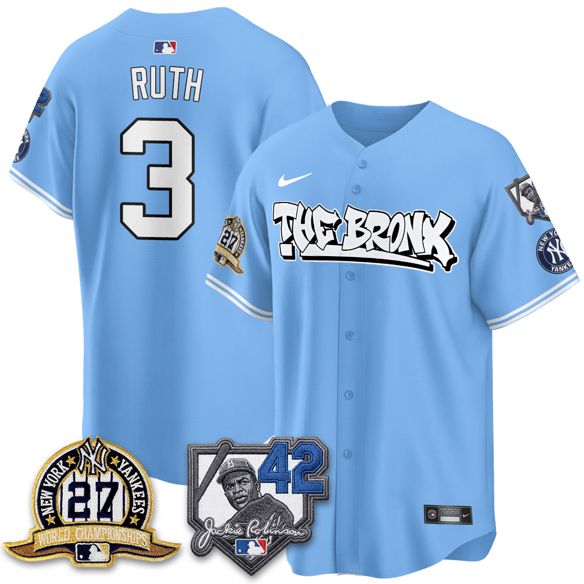 NYY The Bronx 2026 Jackie Robinson Day Vapor Limited Jersey - All Stitched