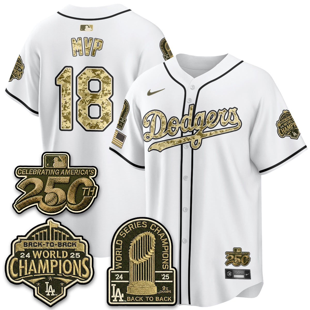 LAD Military Appreciation Game Day Jersey V2 - Stitched