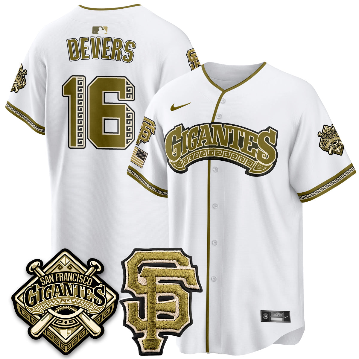 SF New Era Olive 2026 Armed Forces Day Jersey - Stitched