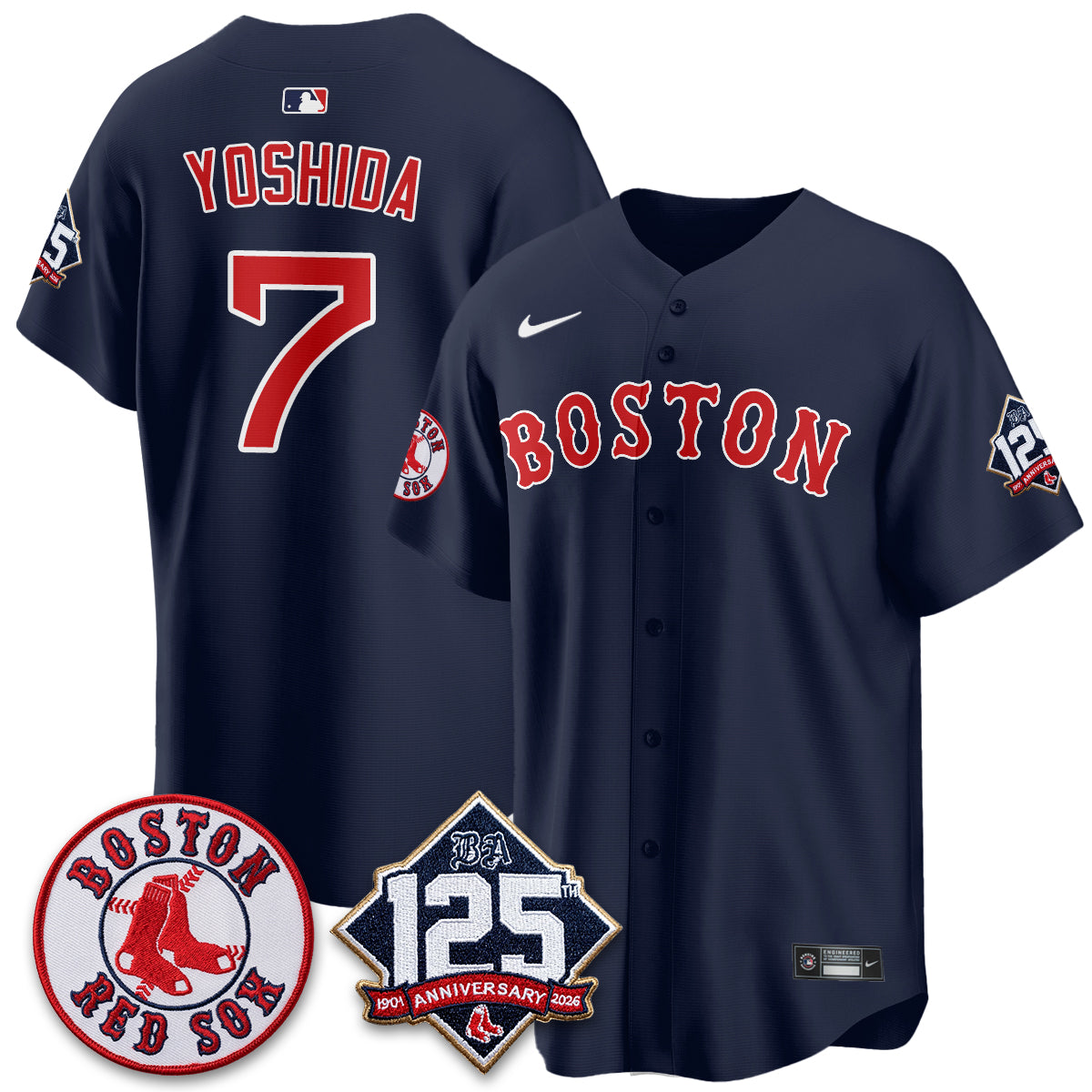 BOS 125th Anniversary Patch Vapor Jersey - Stitched