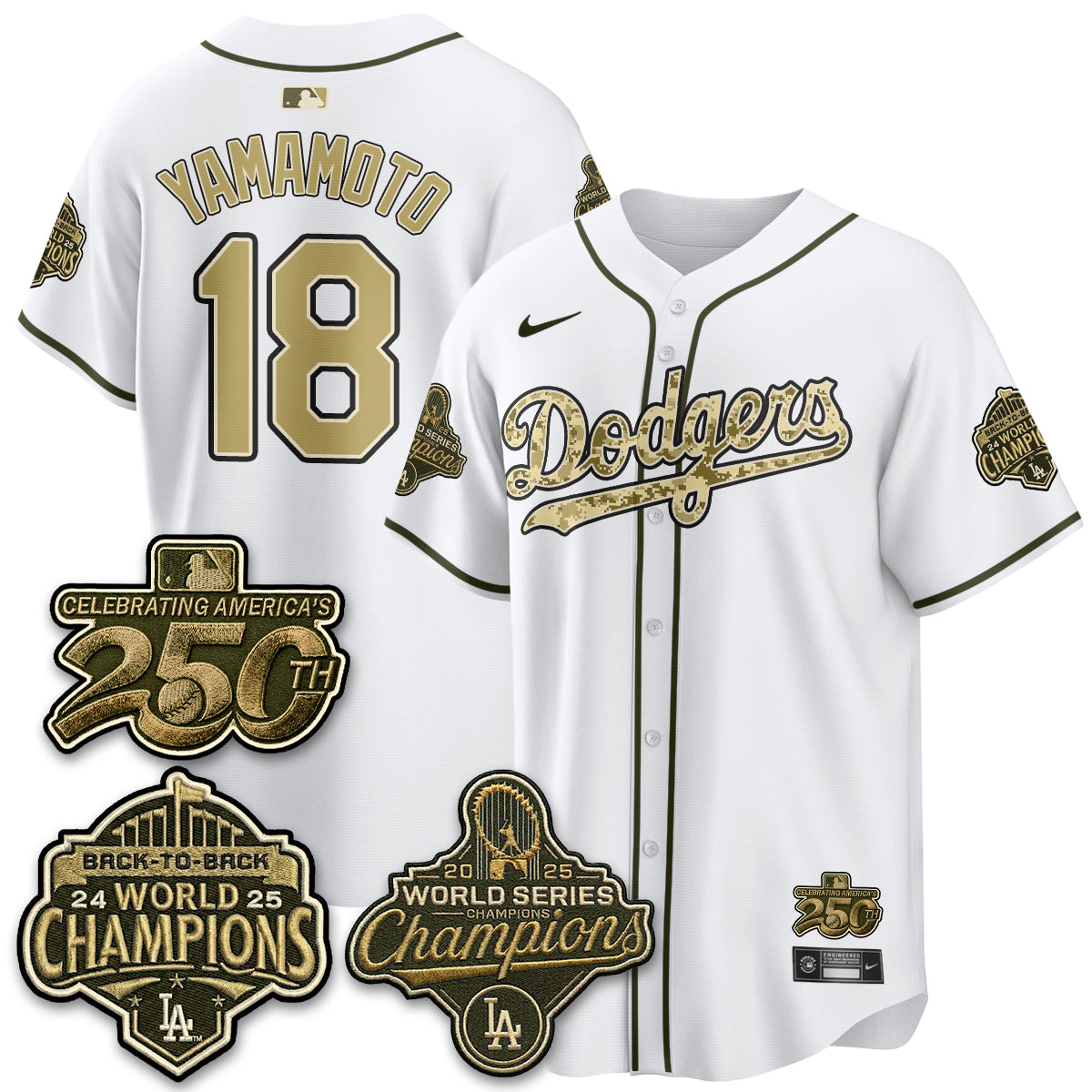 LAD Military Appreciation Game Day Jersey -Stitched